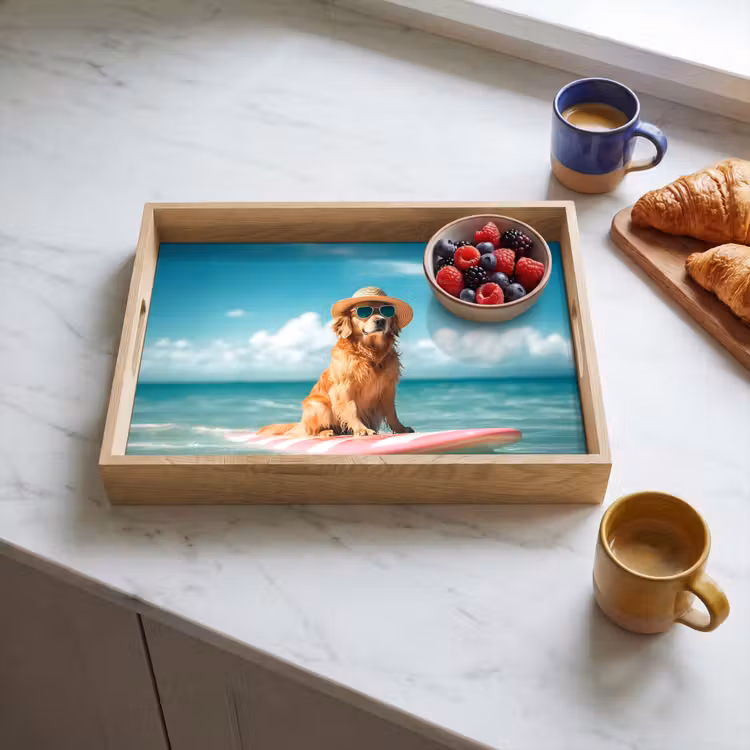 Bandeja - Agua de mar - Perro - Golden retriever - Gafas de sol — 3