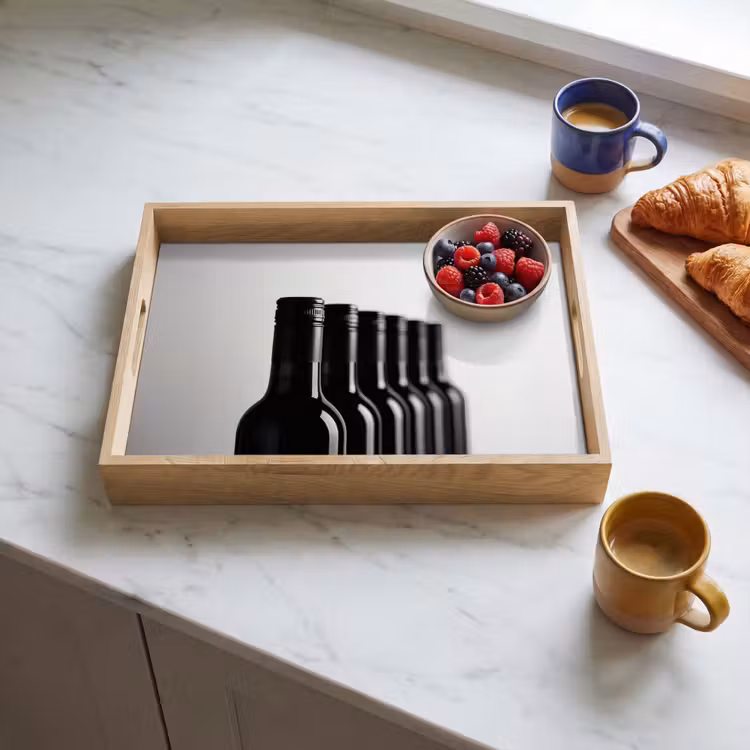 Bandeja - Botellas de vino - Negro - Minimalista — 3