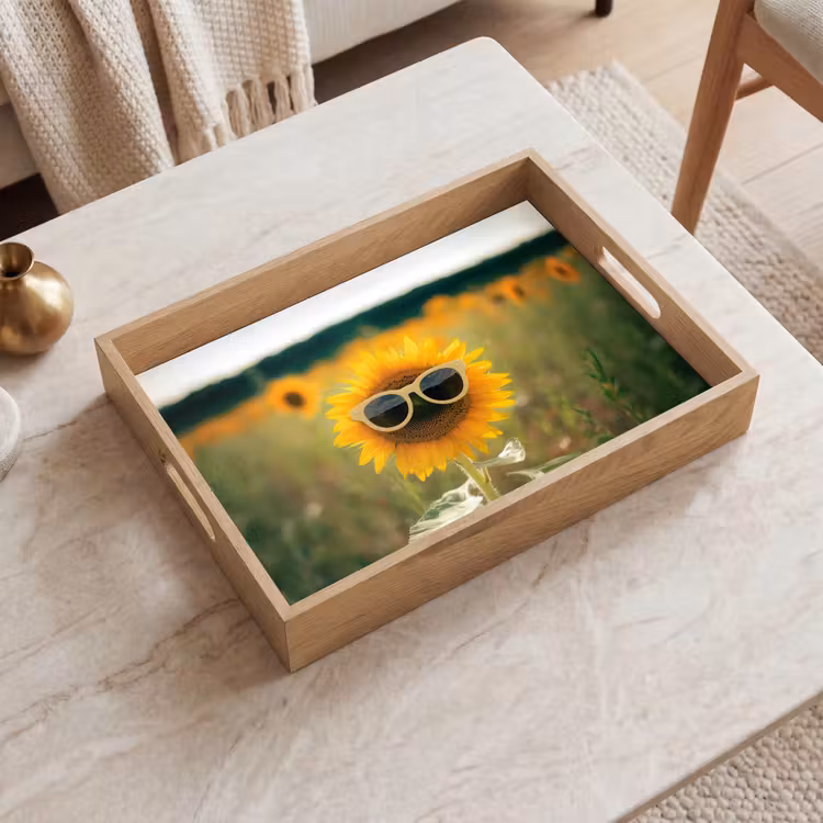Bandeja - Girasol - Campo - Gafas de sol — 2