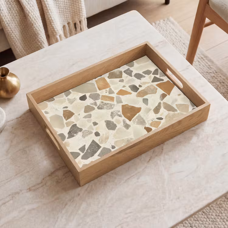 Bandeja - Piedras - Terrazo - Decoración - Baldosas — 2