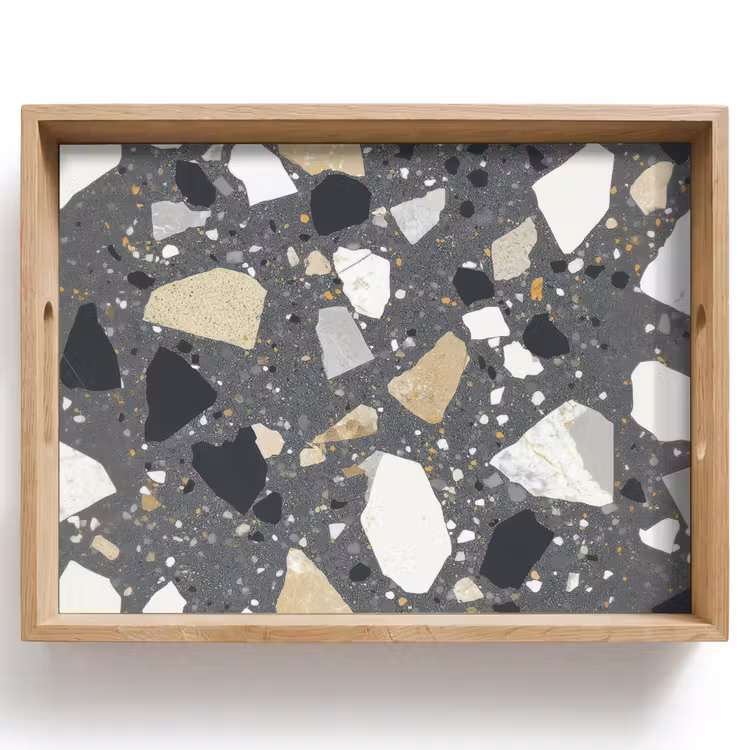 Bandeja - Terrazo - Decoración - Piedras — 1