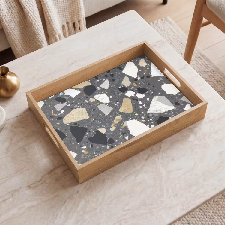Bandeja - Terrazo - Decoración - Piedras — 2