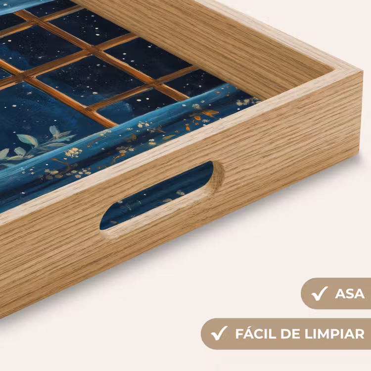 Bandeja - Gato - Cielo estrellado - Azul — 8