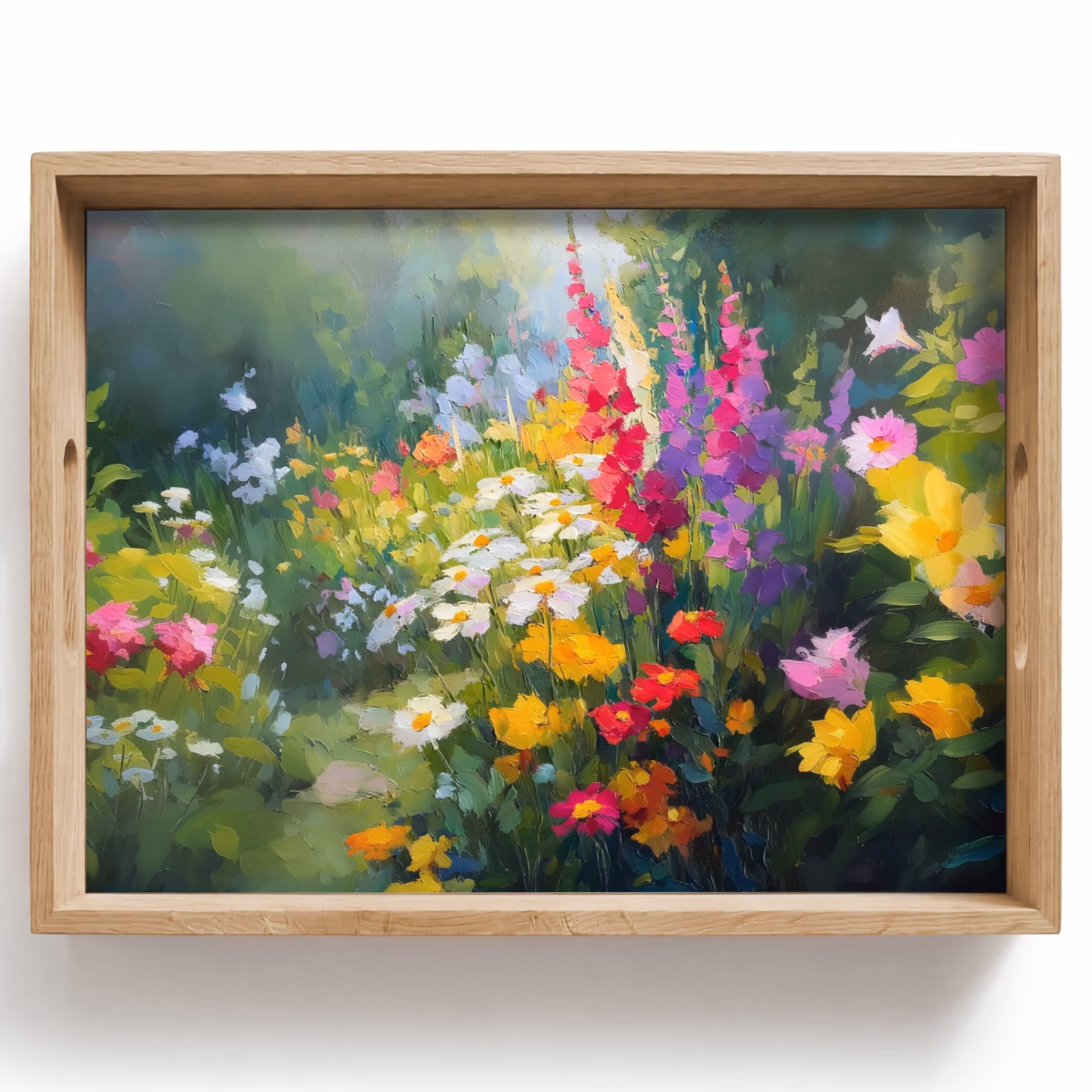 Bandeja - Jardín de verano - Atmosférico - Flores — 1
