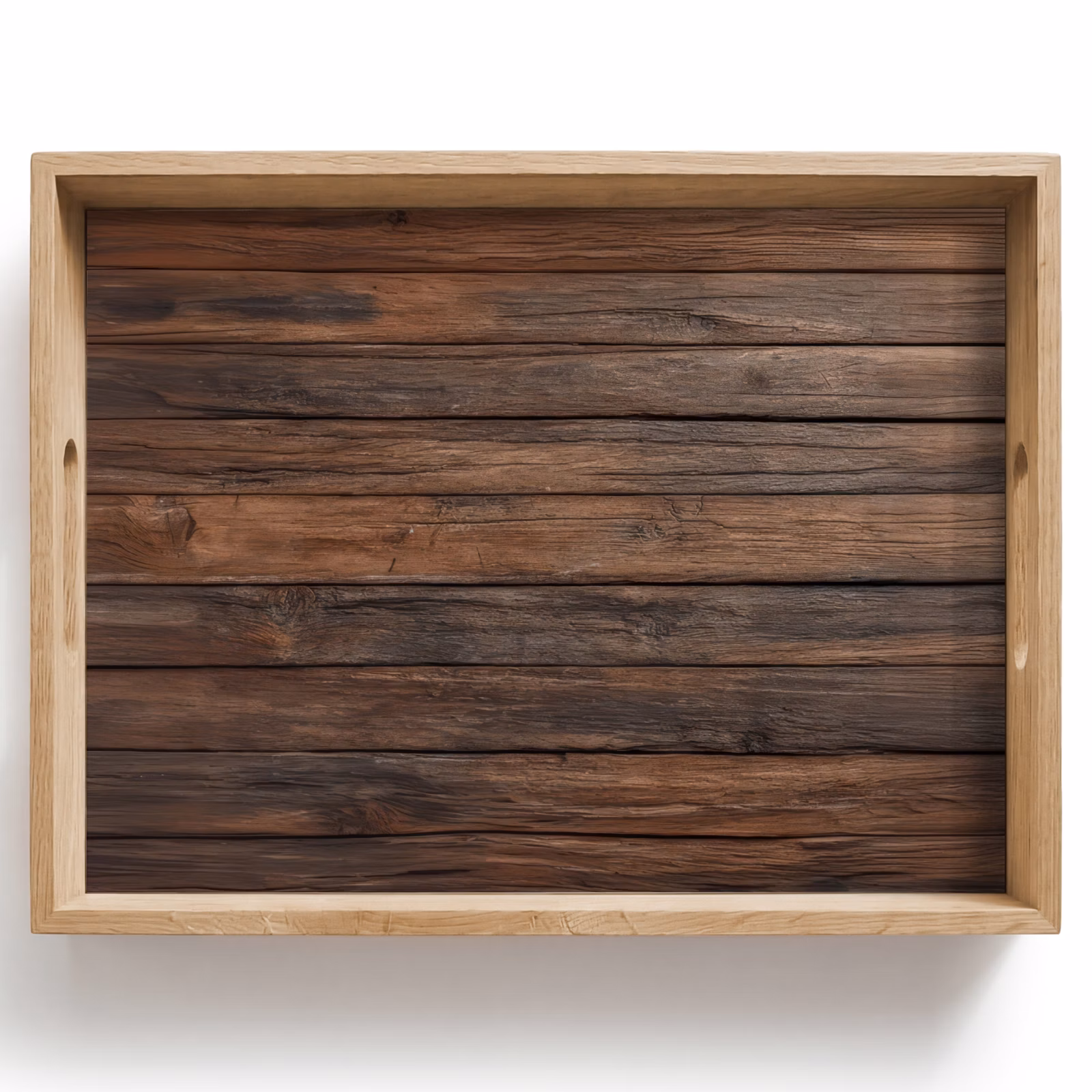 Bandeja - Patrón de tablones de madera - Calidez - Natural — 1