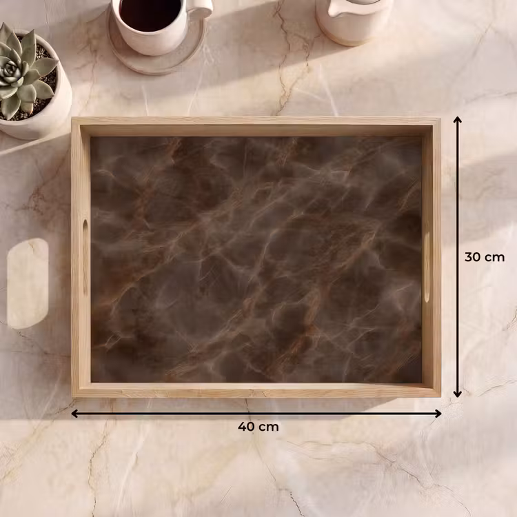 Bandeja - Mármol marrón - Orgánico - Piedra natural — 7
