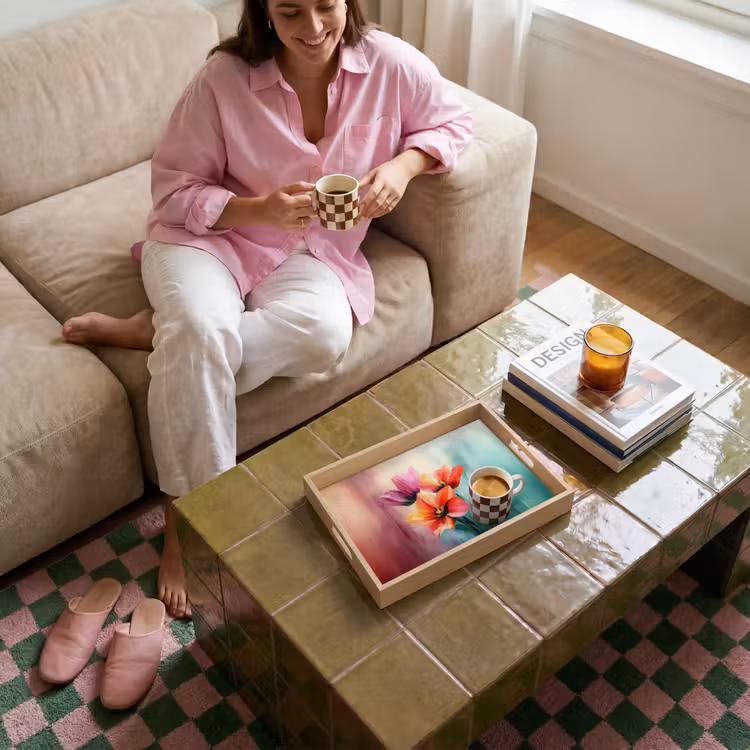 Bandeja - Tulipanes - Reflejos de luz - Degradado de colores — 4