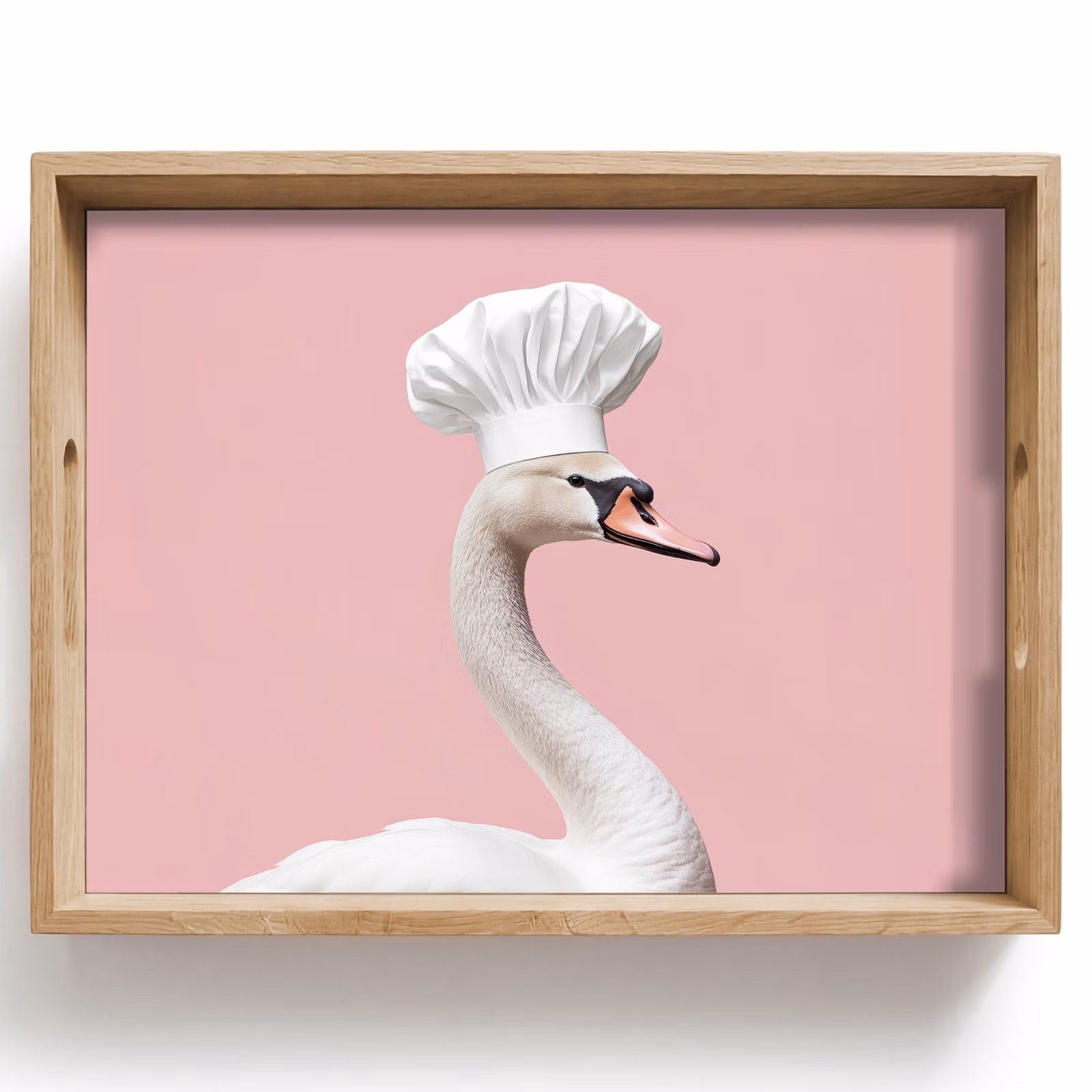 Bandeja - Cisne - Gorro de cocinero - Precioso - Clásico — 1