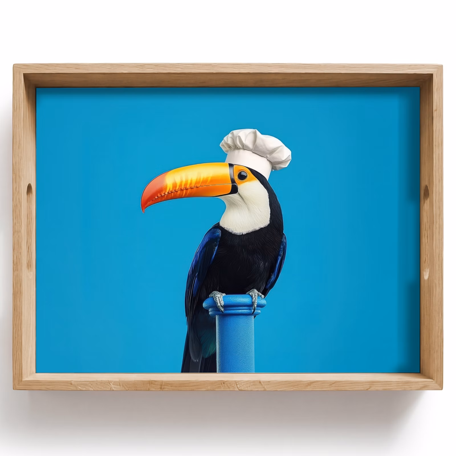 Bandeja - Tucán - Pedestal - Pájaro - Gorro de cocinero — 1