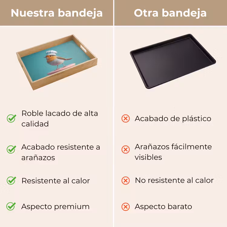 Bandeja - Robin - Pájaro - Gorro de cocinero - Pedestal — 9