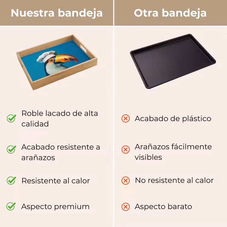 Bandeja - Tucán - Loro - Pájaro - Gorro de cocinero — 9