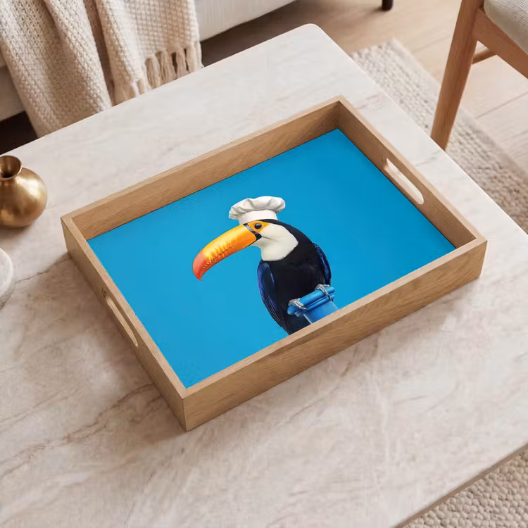 Bandeja - Tucán - Pedestal - Pájaro - Gorro de cocinero — 2