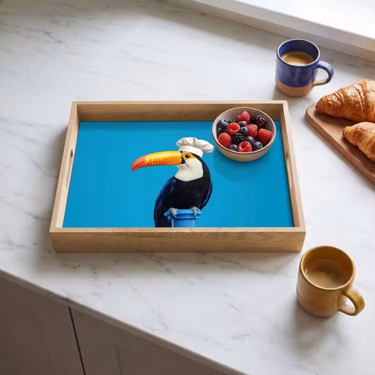 Bandeja - Tucán - Pedestal - Pájaro - Gorro de cocinero — 3