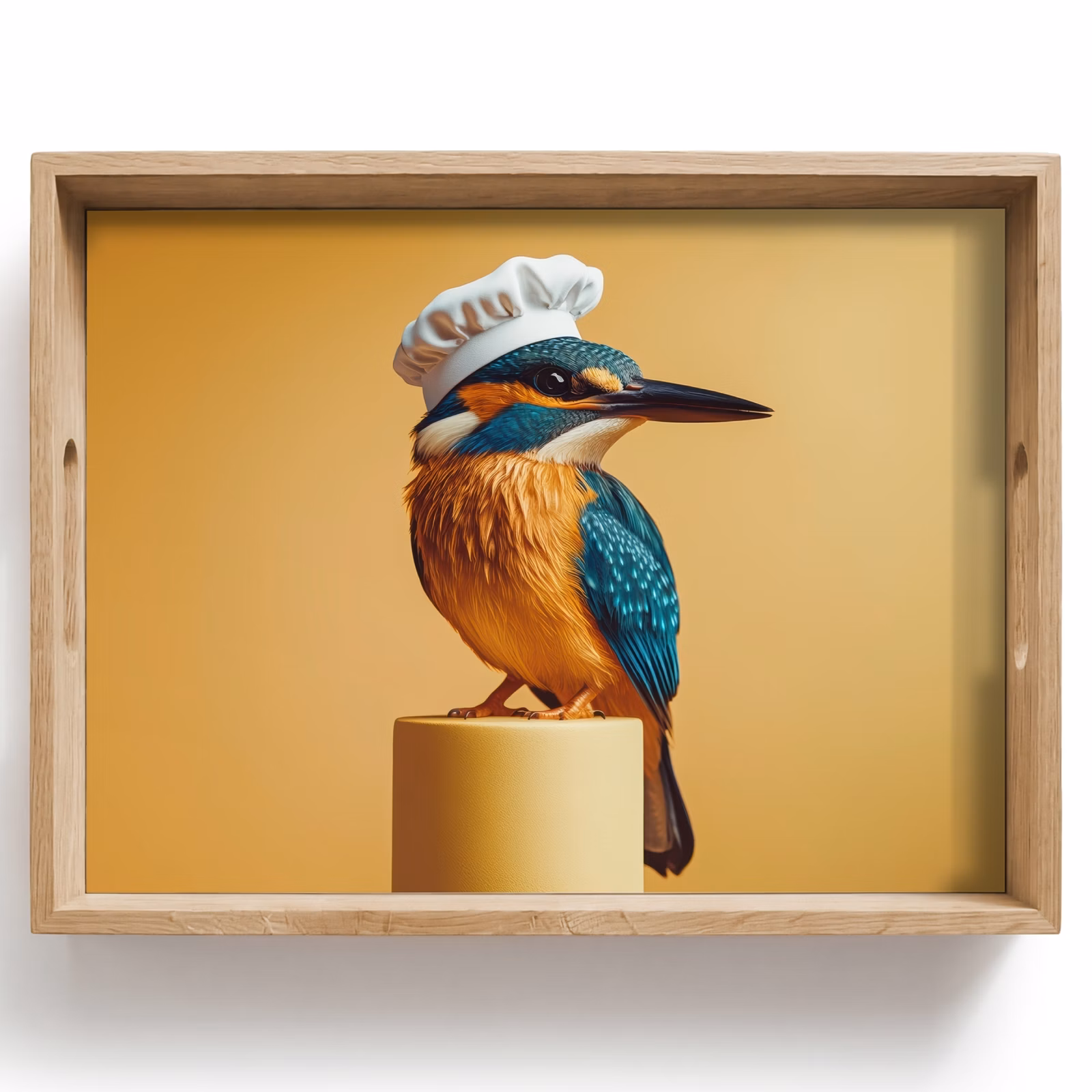 Bandeja - Martín pescador - Pilar - Gorro de cocinero - Pájaro — 1