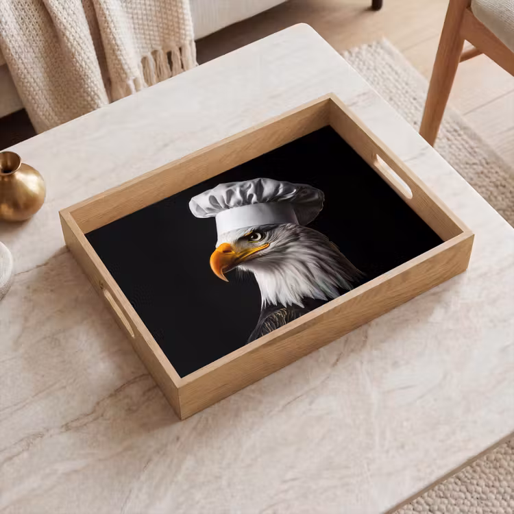 Bandeja - Águila - América - Gorro de cocinero - Pájaro - Robusto — 2