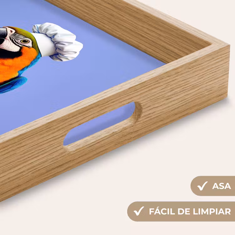 Bandeja - Loro - Gorro de cocinero - Pájaro - Diversión — 8