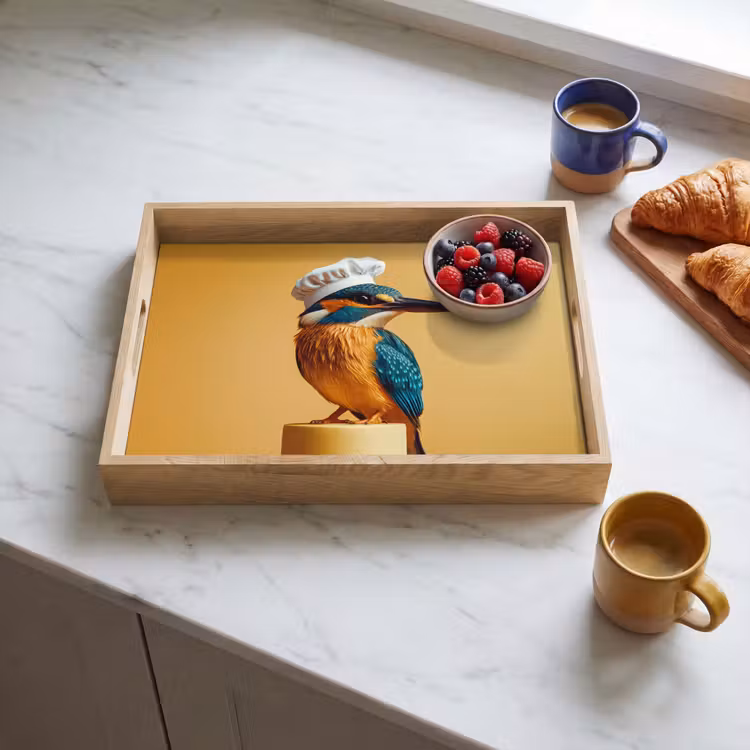 Bandeja - Martín pescador - Pilar - Gorro de cocinero - Pájaro — 3