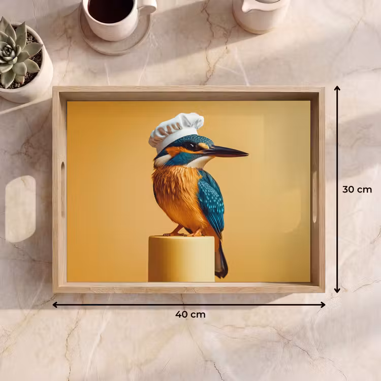 Bandeja - Martín pescador - Pilar - Gorro de cocinero - Pájaro — 7