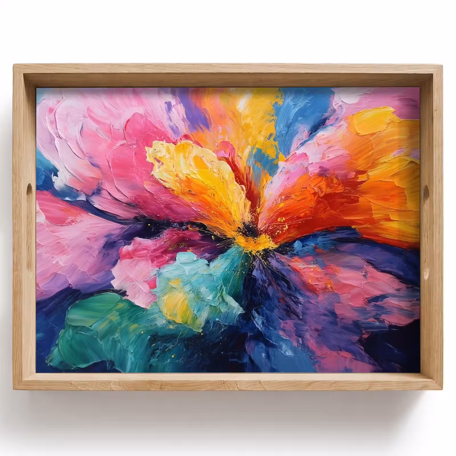 Bandeja - Explosión floral - Multicolor - En movimiento — 1