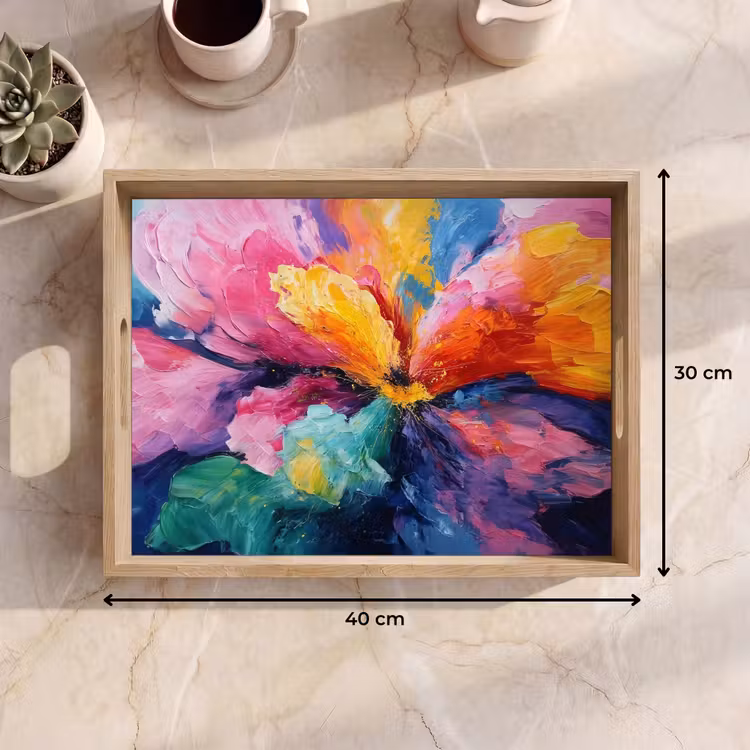Bandeja - Explosión floral - Multicolor - En movimiento — 7