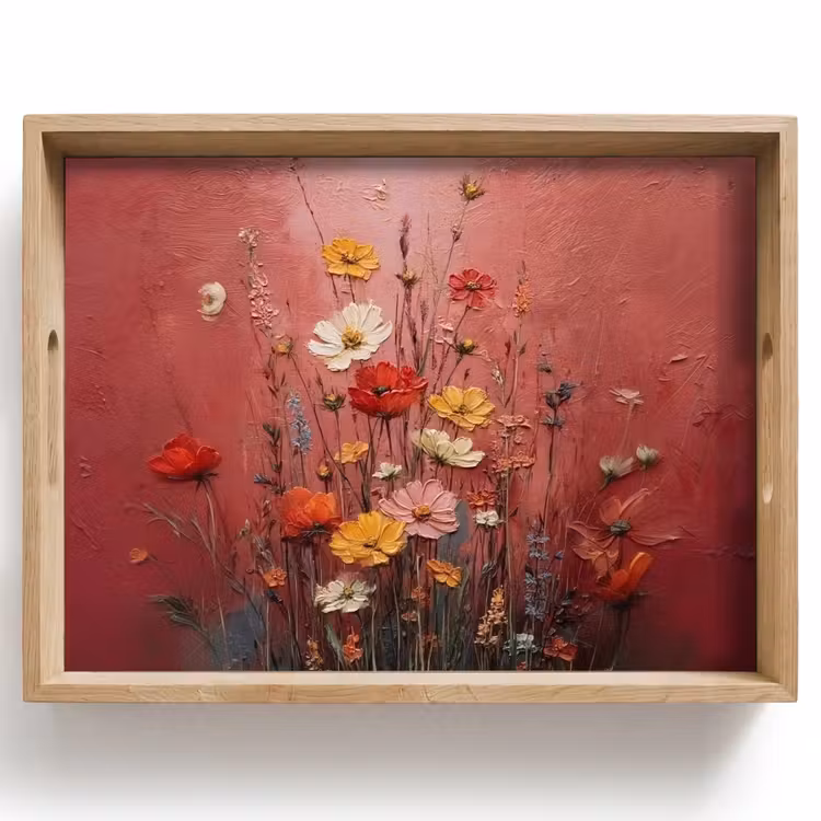 Bandeja - Ramo floral - Profundidad - Textura tangible — 1