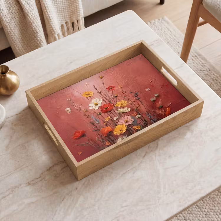 Bandeja - Ramo floral - Profundidad - Textura tangible — 2
