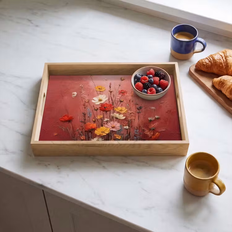 Bandeja - Ramo floral - Profundidad - Textura tangible — 3