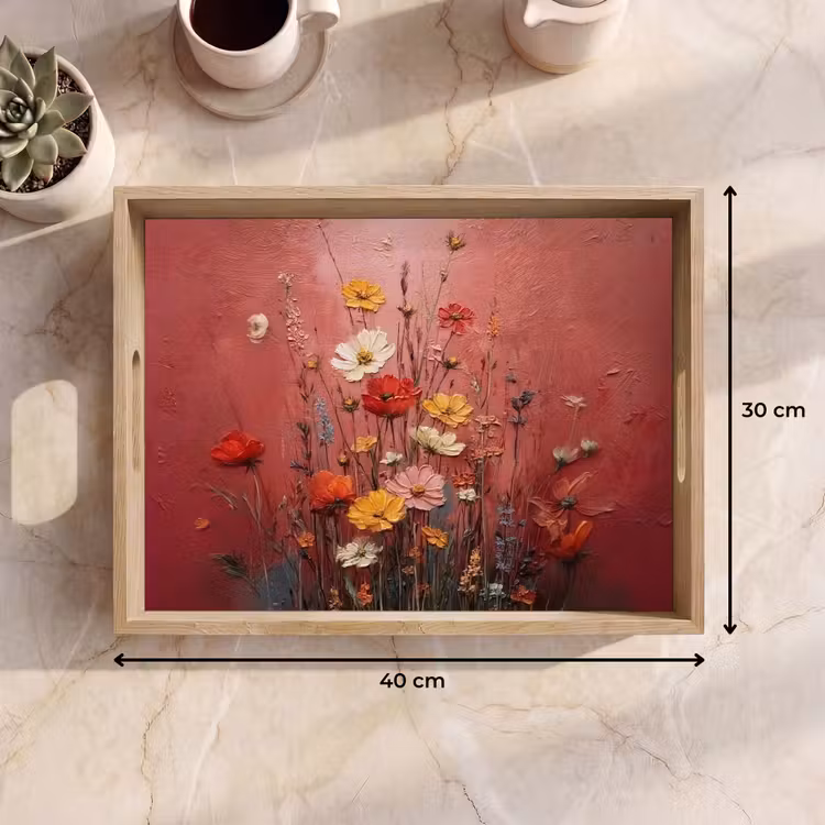 Bandeja - Ramo floral - Profundidad - Textura tangible — 7
