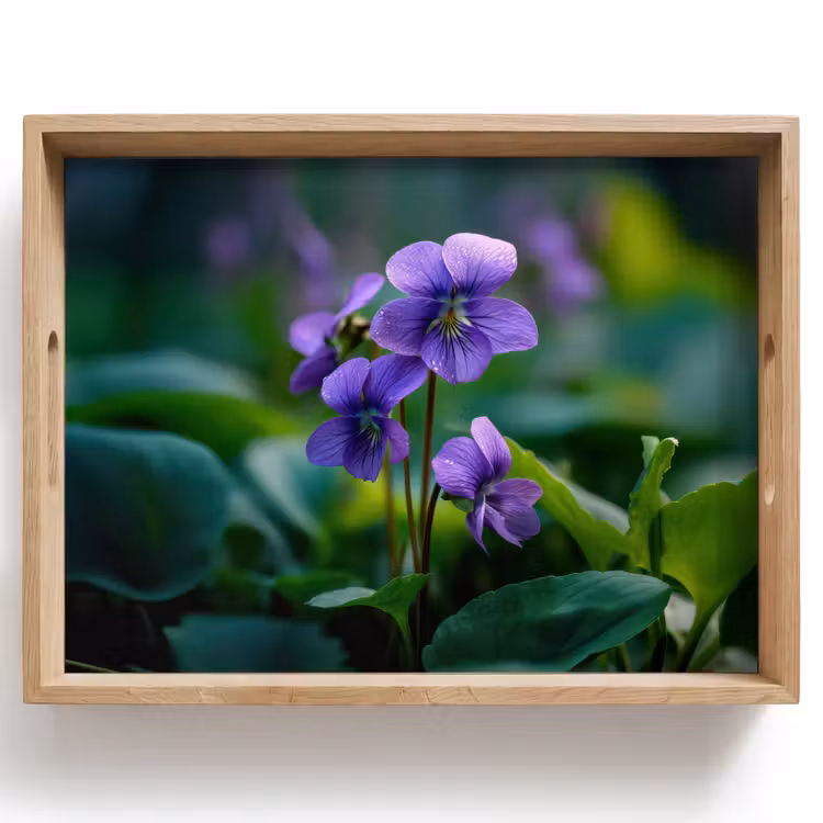 Bandeja - Violetas - Violeta - Flor - Hoja — 1