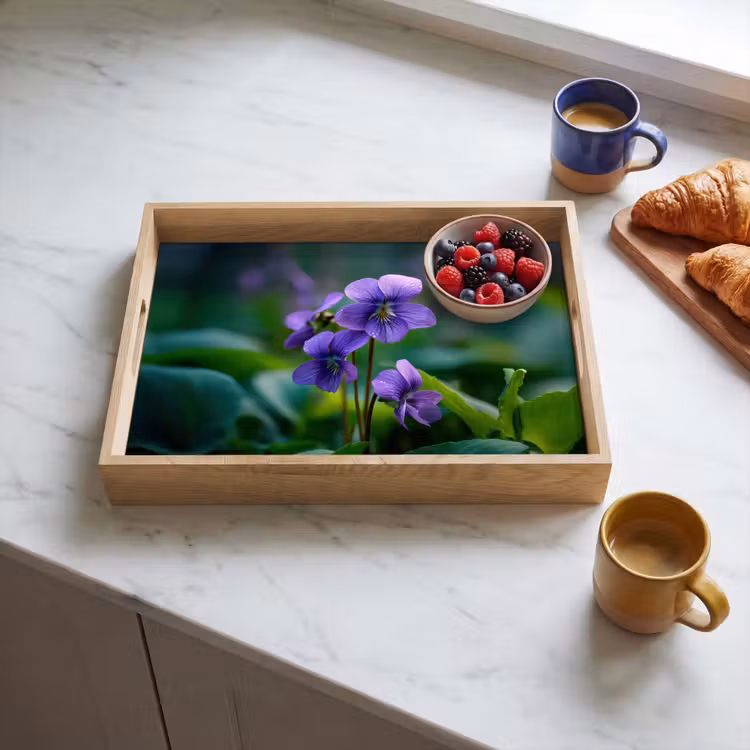Bandeja - Violetas - Violeta - Flor - Hoja — 3