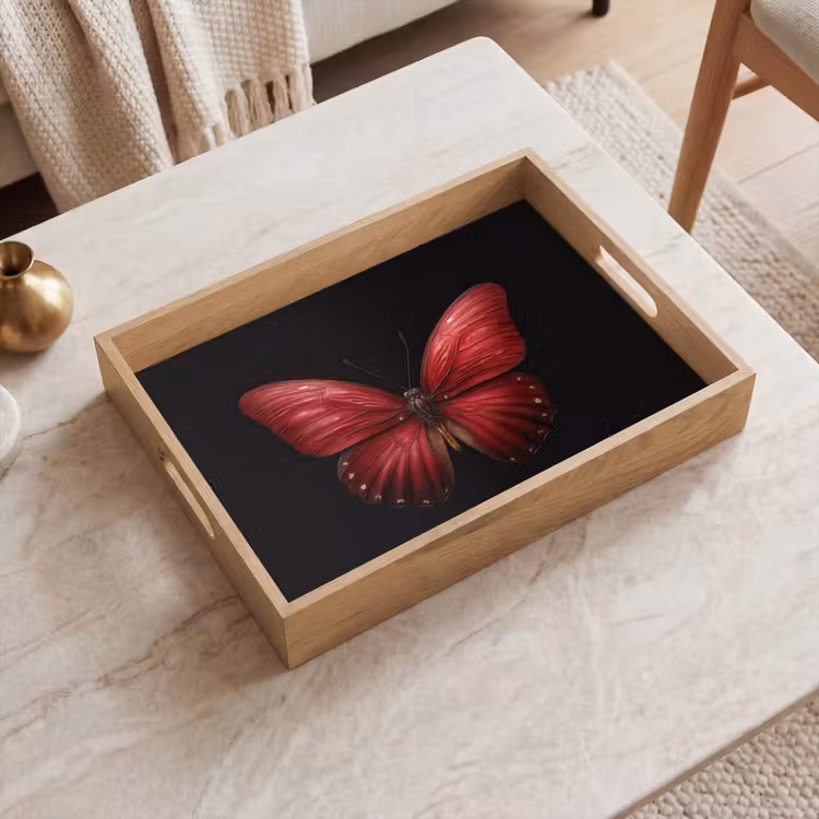 Bandeja - Mariposa - Rojo - Minimalista — 2