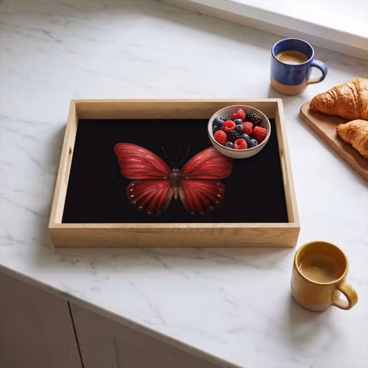 Bandeja - Mariposa - Rojo - Minimalista — 3