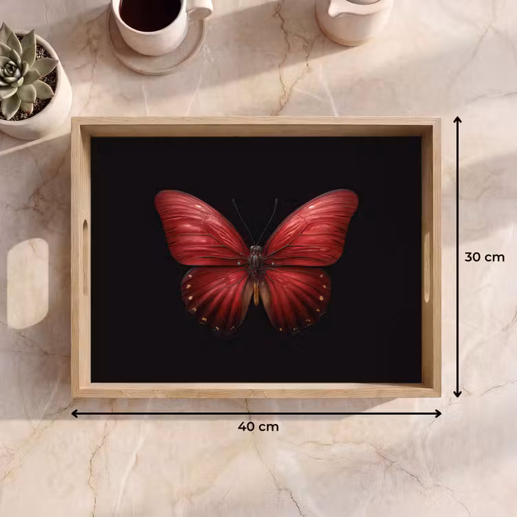 Bandeja - Mariposa - Rojo - Minimalista — 7