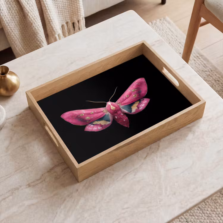 Bandeja - Mariposa - Rosa - Polilla — 2