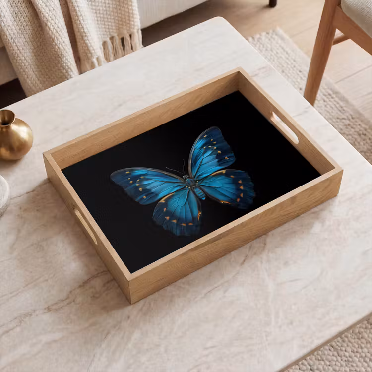 Bandeja - Mariposa - Azul - Contraste — 2