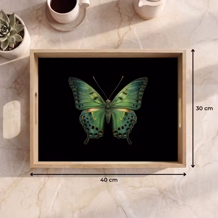 Bandeja - Mariposa - Verde - Profundidad — 7