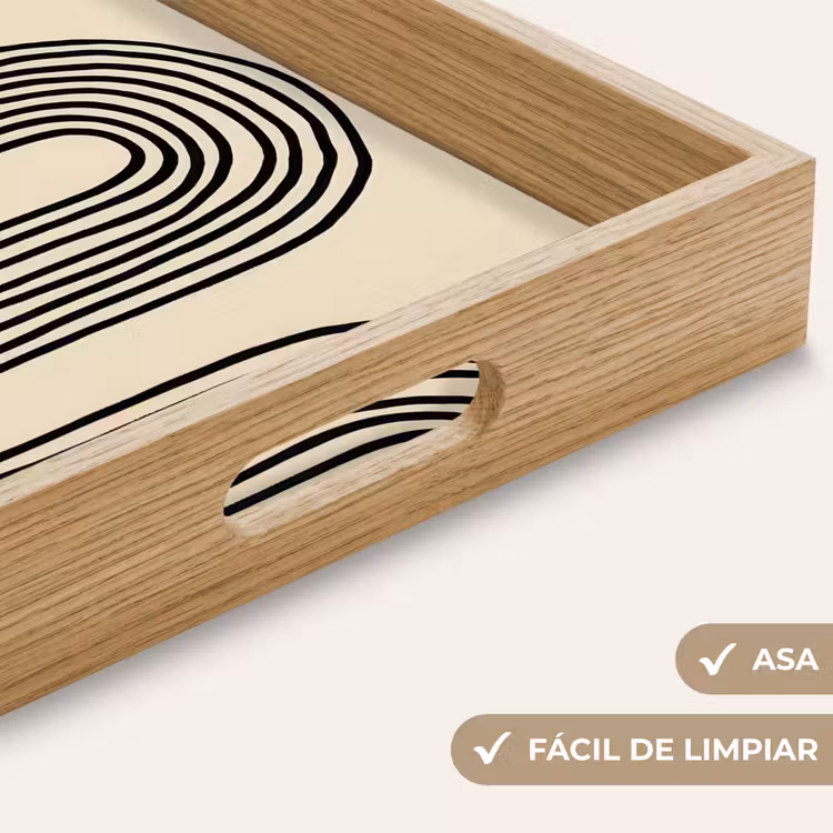 Bandeja - Formas de arco - Negro - Elegante — 8
