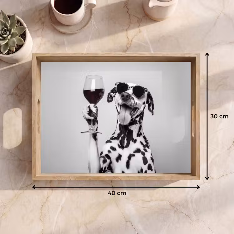 Bandeja - Gafas de sol - Dálmata - Copa de vino - Lengua — 7