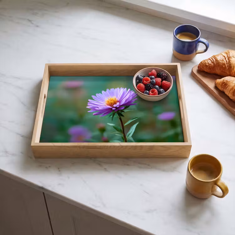 Bandeja - Aster - Violeta - Flor - Pétalos — 3