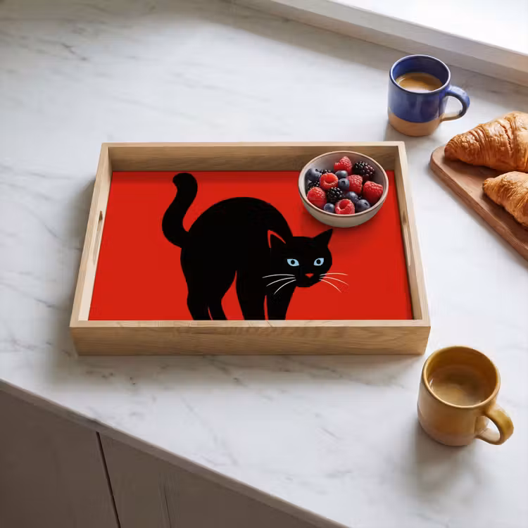Bandeja - Gato - Negro - Cola — 3