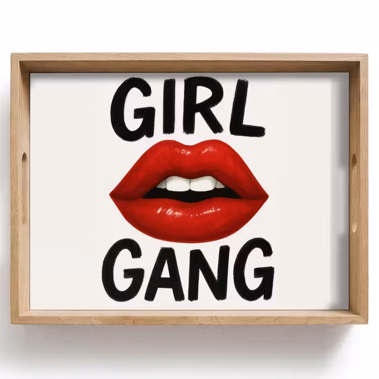Bandeja - Labio - Chica - Rojo - Letras — 1