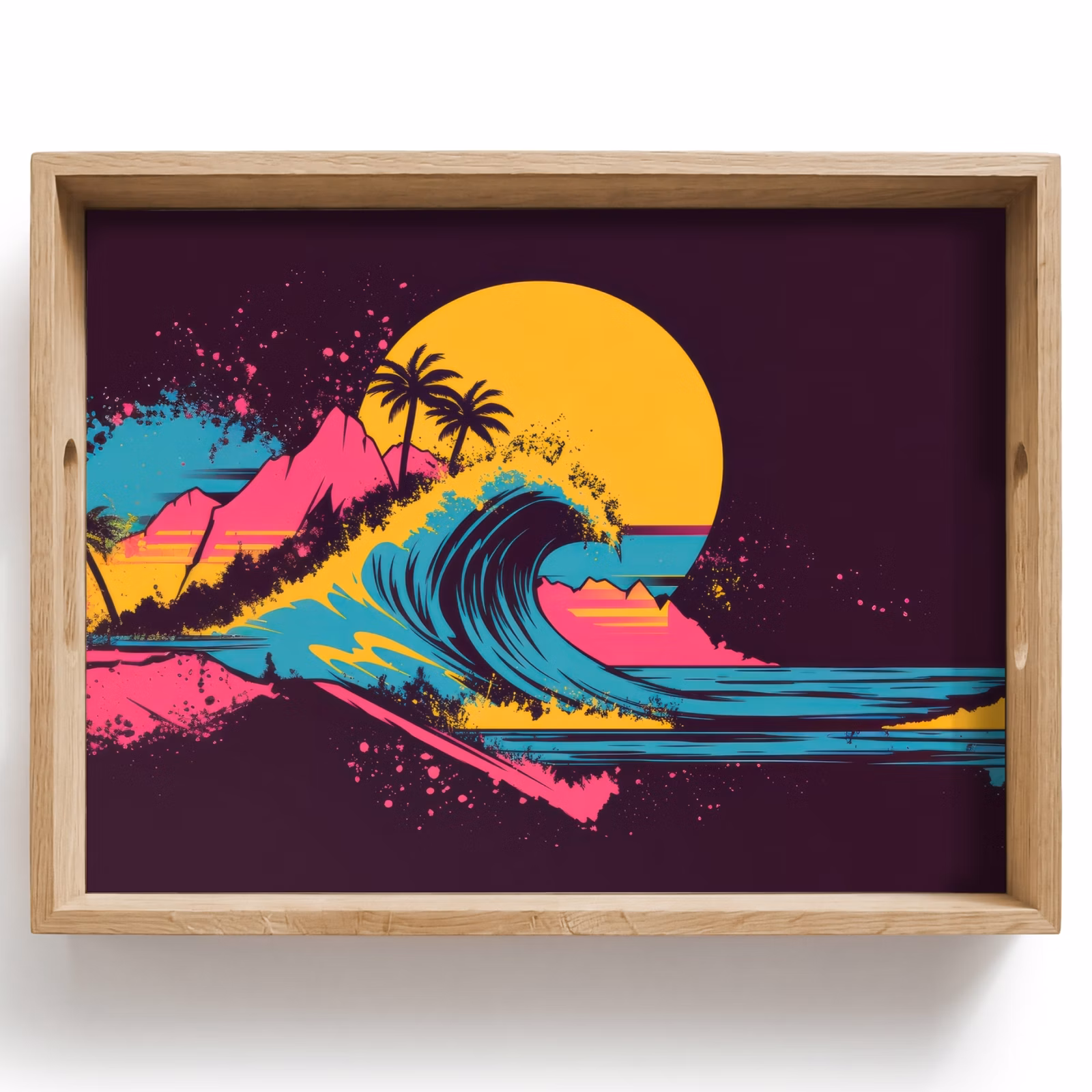 Bandeja - Golfo - Colorido - Sol - Palmeras — 1