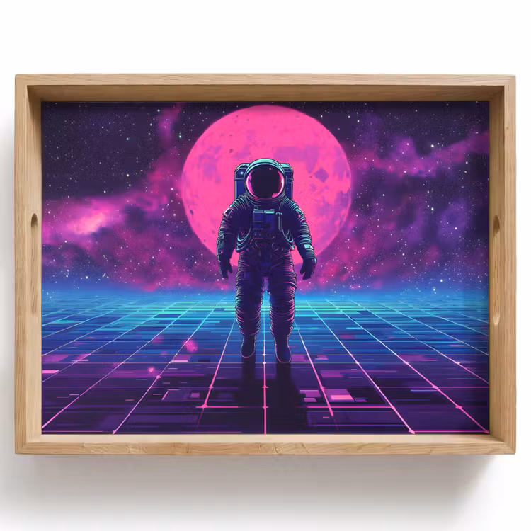 Bandeja - Astronauta - Luna - Rosa - Brumas estrelladas — 1