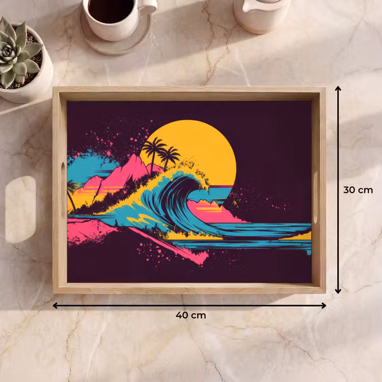 Bandeja - Golfo - Colorido - Sol - Palmeras — 7