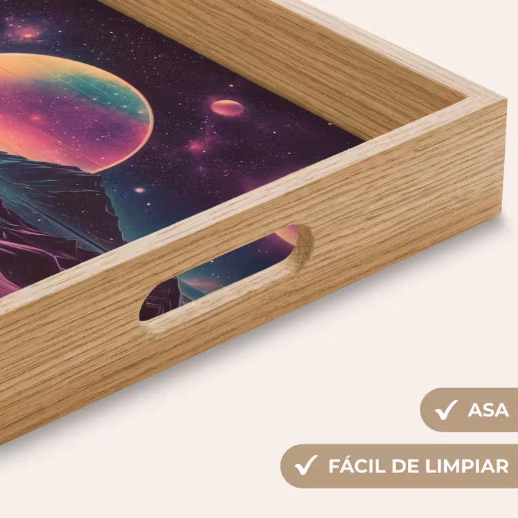 Bandeja - Paisaje - Planetas - Horizonte - Morado — 8