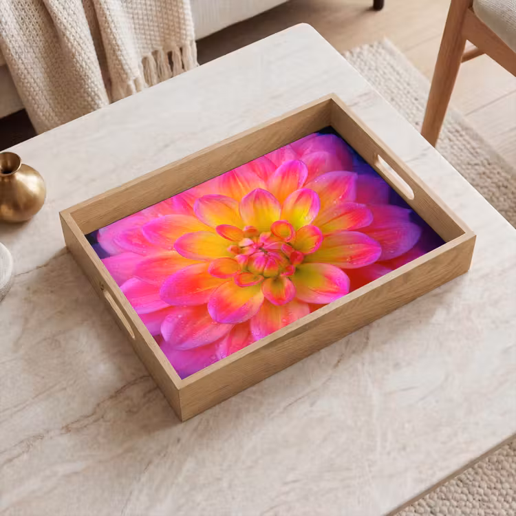 Bandeja - Rosa - Dalia - Colorido — 2