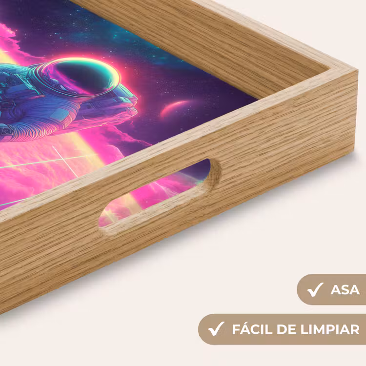 Bandeja - Astronauta - Neón - Rosa - Nubes — 8