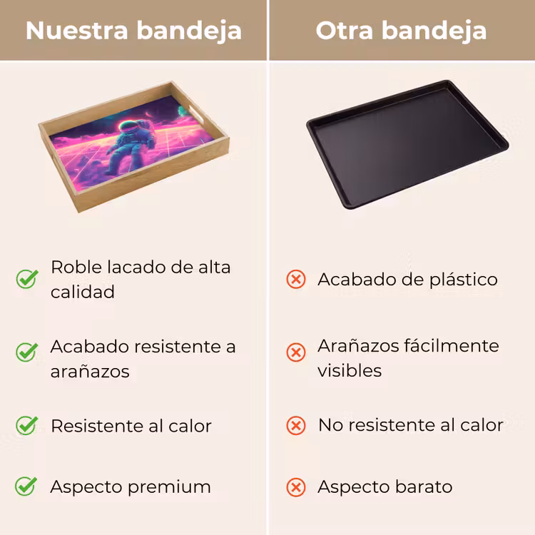 Bandeja - Astronauta - Neón - Rosa - Nubes — 9