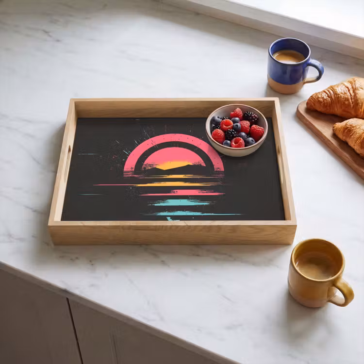 Bandeja - Círculo - Abstracto - Rosa — 3