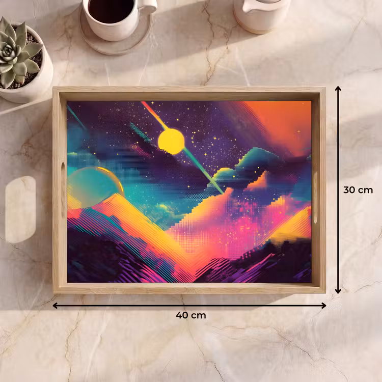 Bandeja - Estrellas - Montañas - Colorido — 7